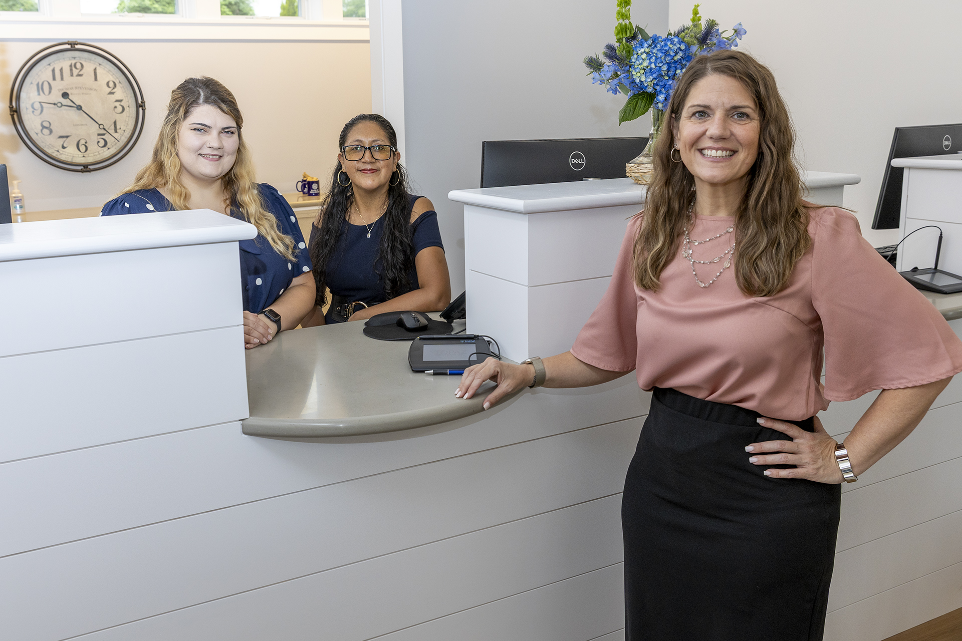 Pictured: Millerton Branch Manager, Aimee Filosidis (foregound),with Chrissy Baker and Lourdes Bermudez.